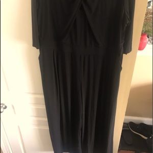 Plus size black jumpsuit.